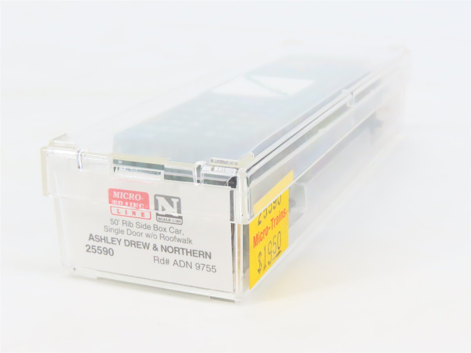 N Micro-Trains MTL 25590 ADN Ashely Drew & Northern 50' Rib-Side Box Car #9755