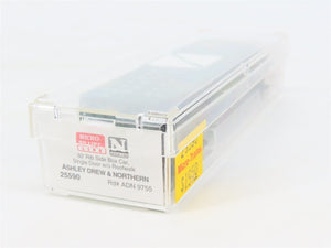 N Micro-Trains MTL 25590 ADN Ashely Drew & Northern 50' Rib-Side Box Car #9755