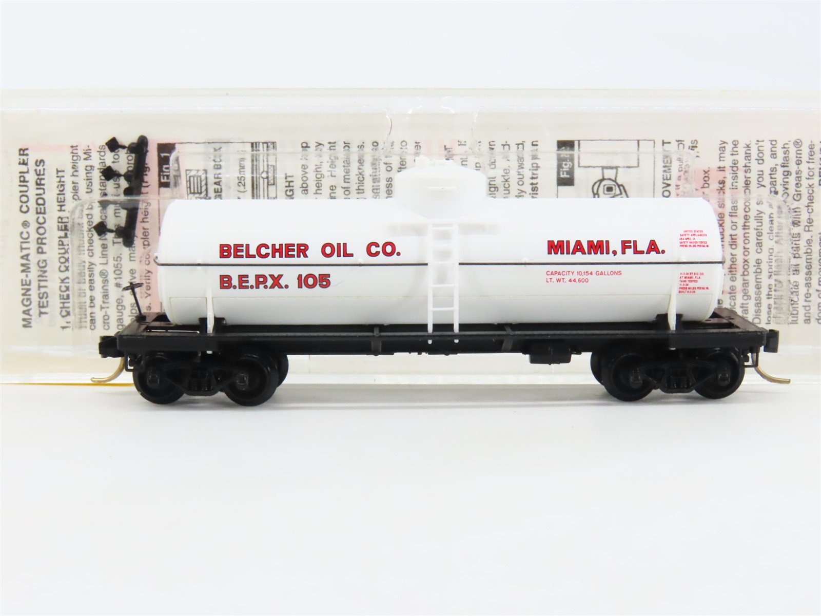 N Scale Micro-Trains MTL 65420 BEPX Belcher Oil Co. Single Dome Tank Car #105