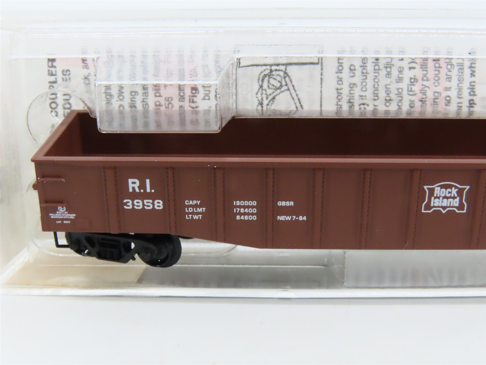 N Scale Micro-Trains MTL 105510 RI Rock Island 50' Fixed-End Steel Gondola #3958