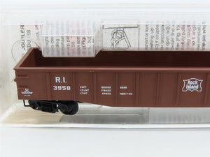 N Scale Micro-Trains MTL 105510 RI Rock Island 50' Fixed-End Steel Gondola #3958