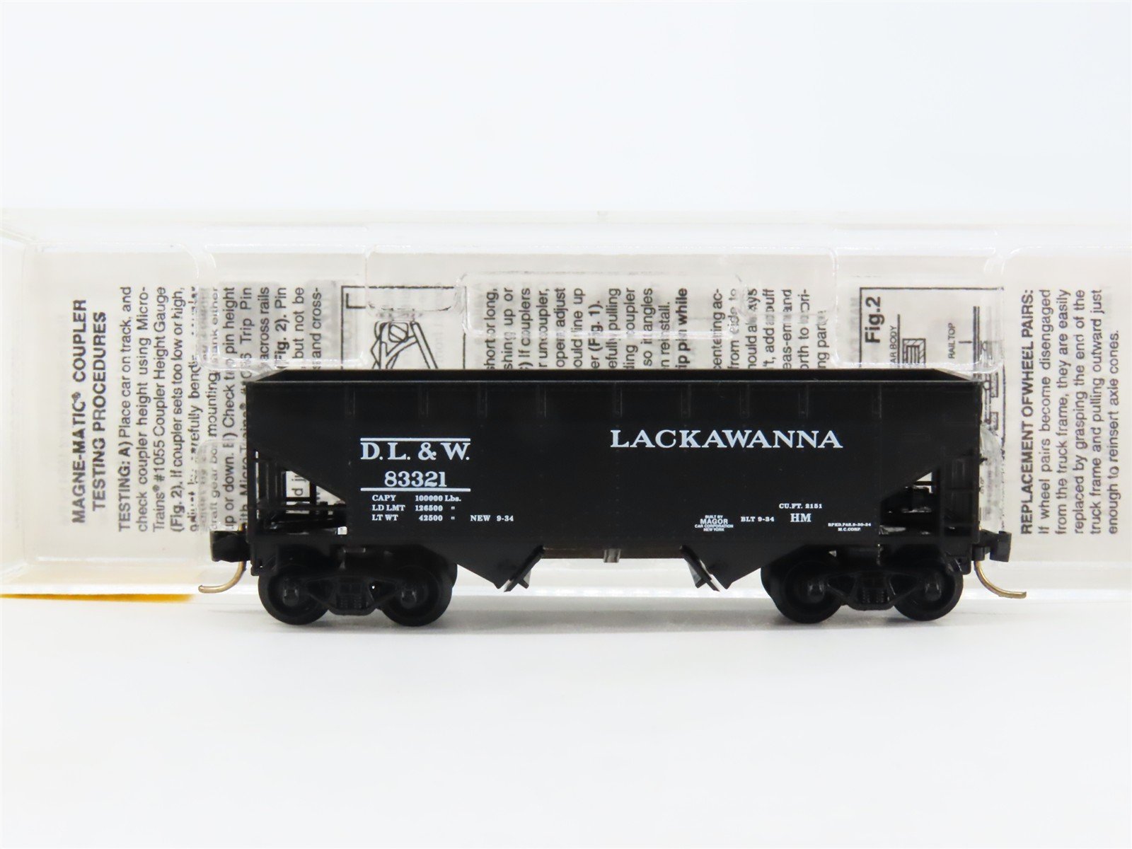 N Micro-Trains MTL Silver Anniversary 55130 DL&W Lackawanna 2-Bay Hopper #83321