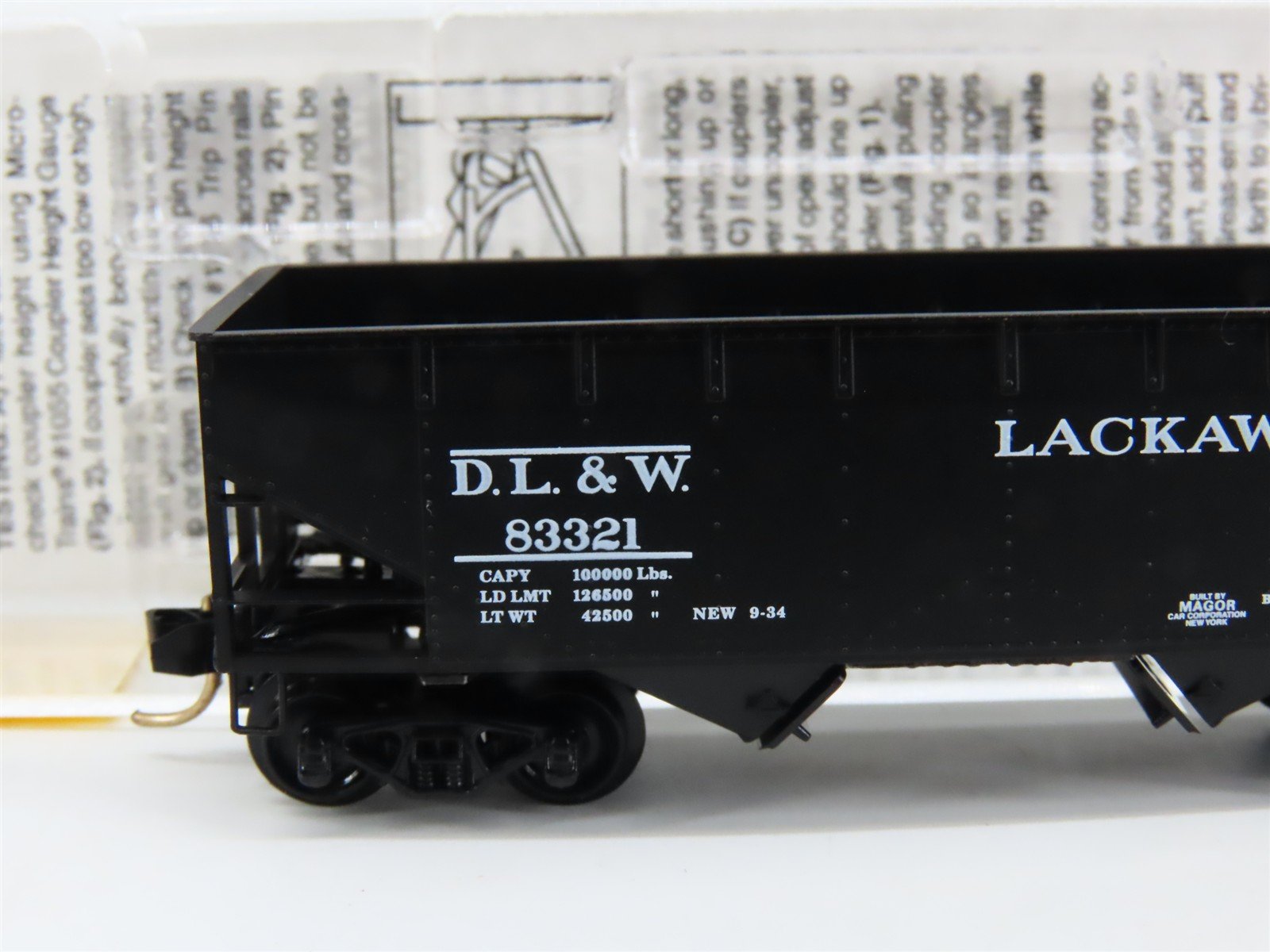 N Micro-Trains MTL Silver Anniversary 55130 DL&W Lackawanna 2-Bay Hopper #83321
