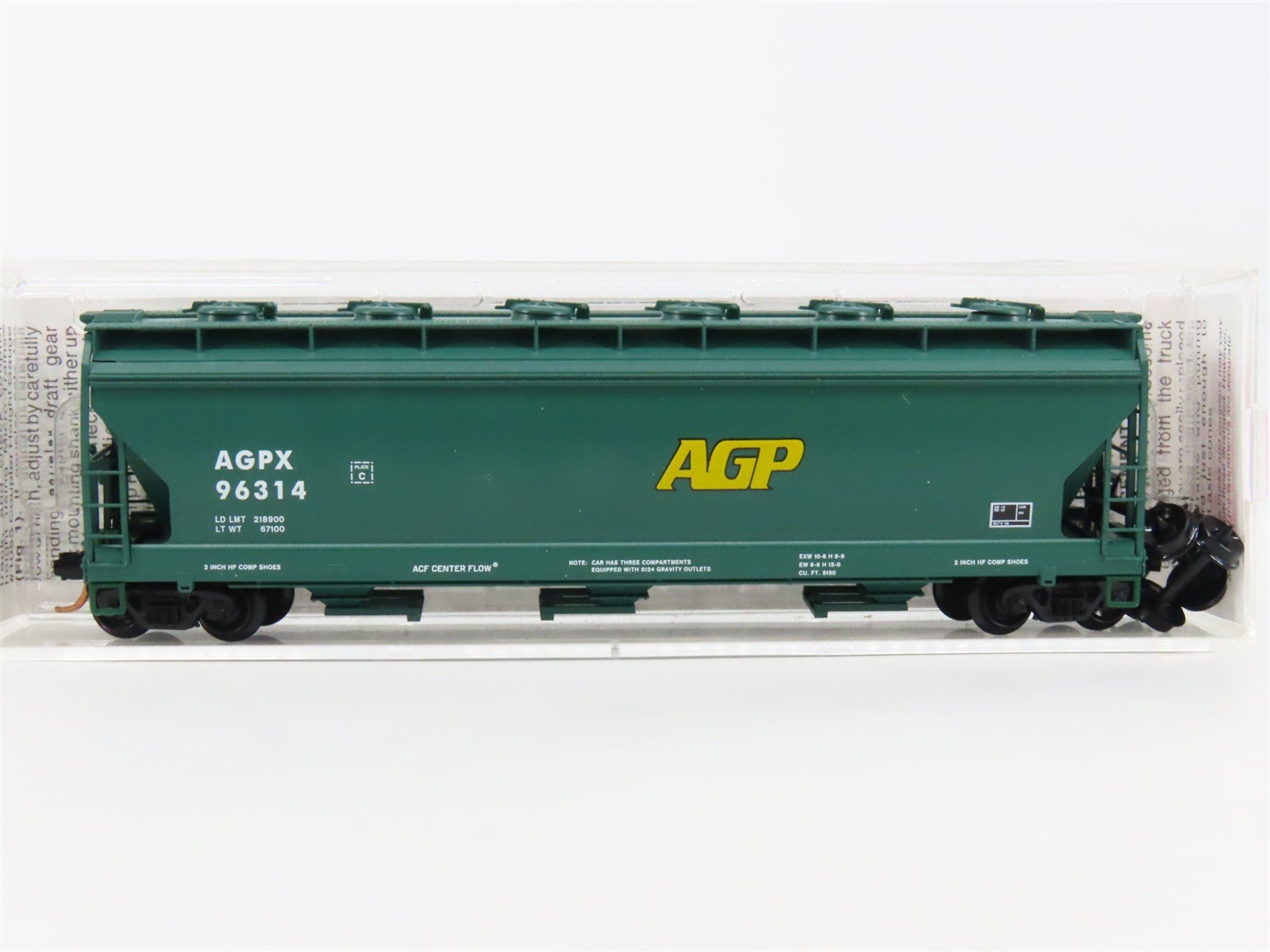 N Scale Micro-Trains MTL 93060 AGPX AG Processing 3-Bay Covered Hopper #96314