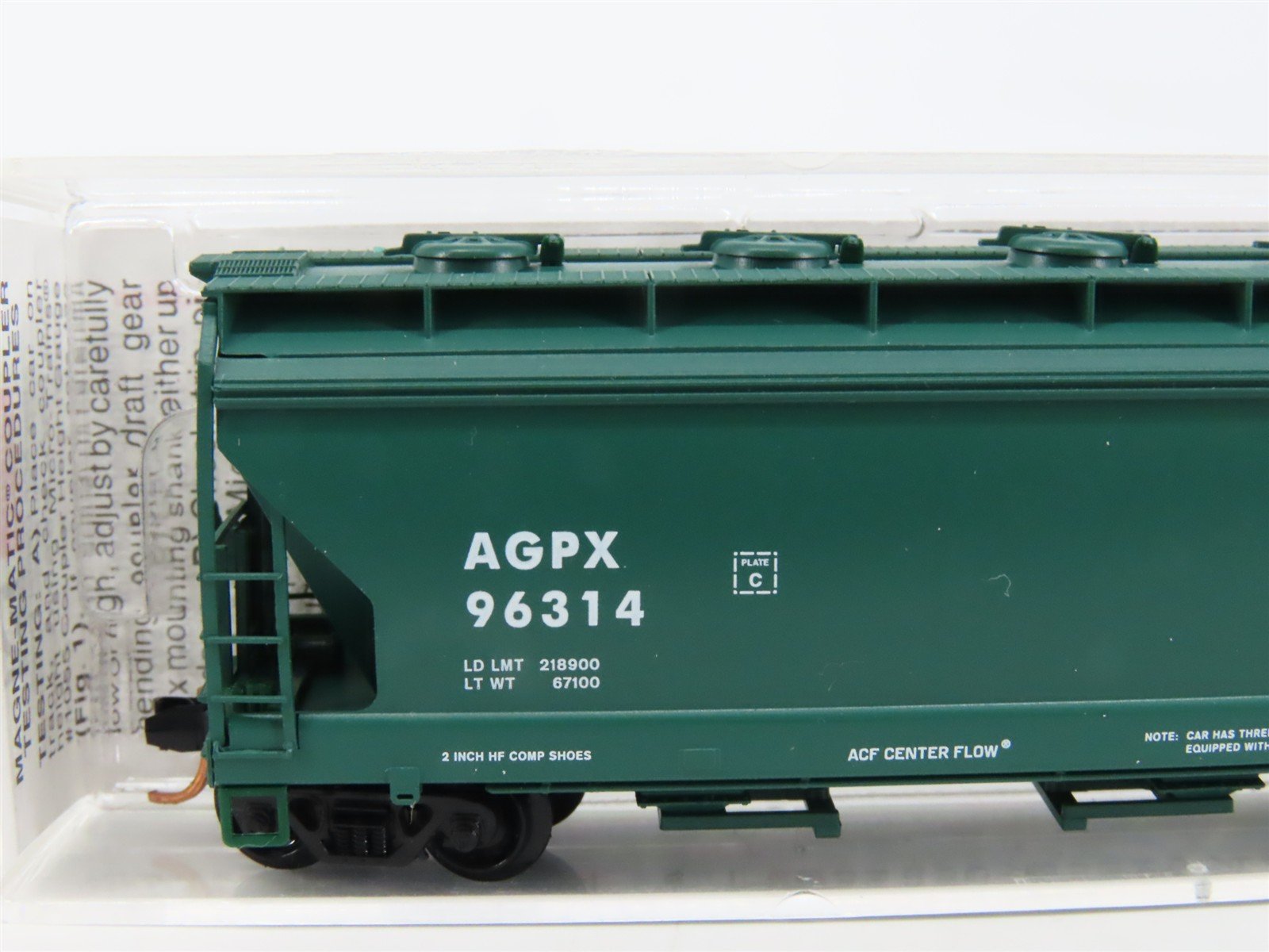 N Scale Micro-Trains MTL 93060 AGPX AG Processing 3-Bay Covered Hopper #96314
