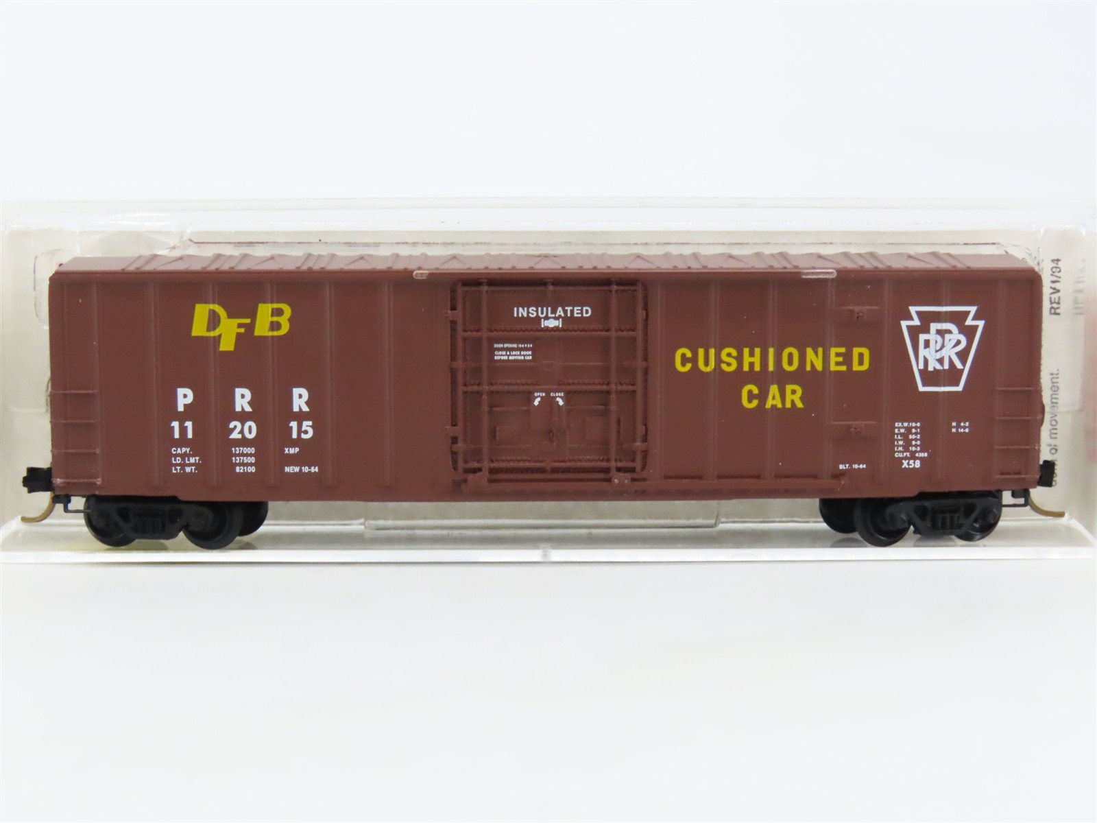 N Micro-Trains MTL 27170 PRR Pennsylvania 50' Rib-Side Cushioned Box Car #112015