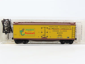 N Scale Micro-Trains MTL 49480 MACX Parrot Potatoes 40' Wood Reefer #3300
