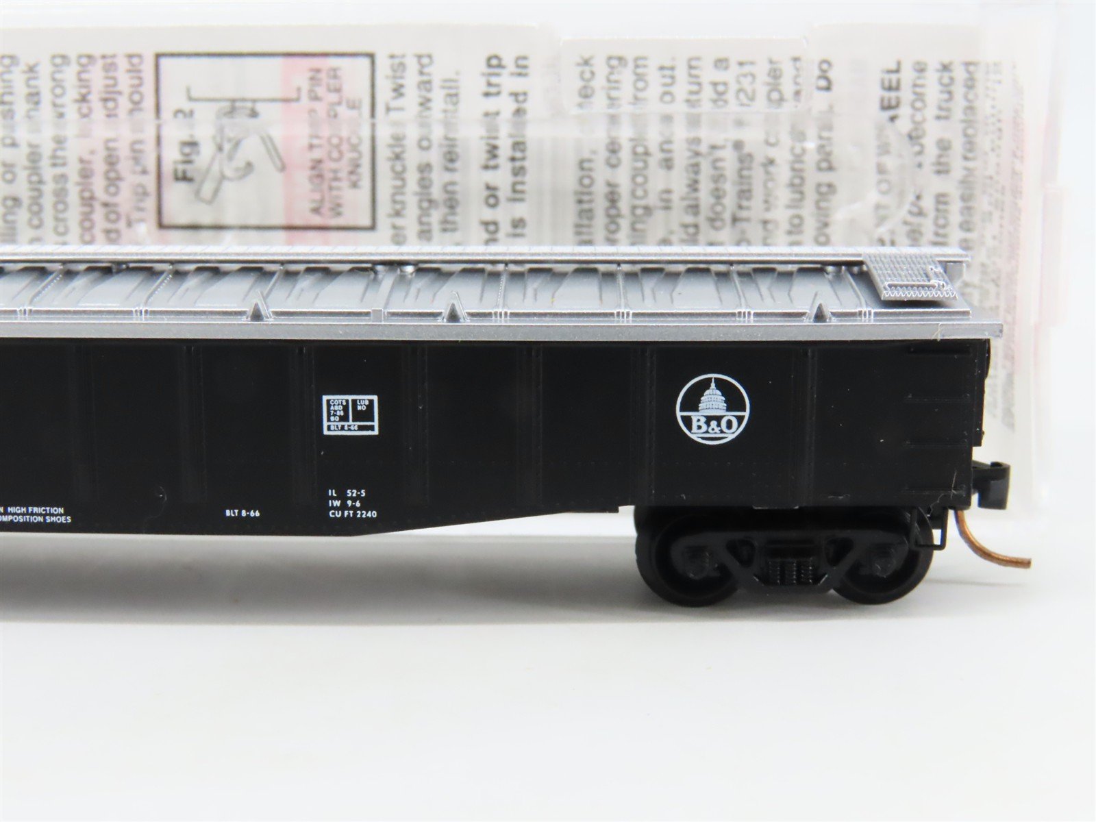 N Scale Micro-Trains MTL 106040 B&O Baltimore & Ohio 50' Covered Gondola #362522