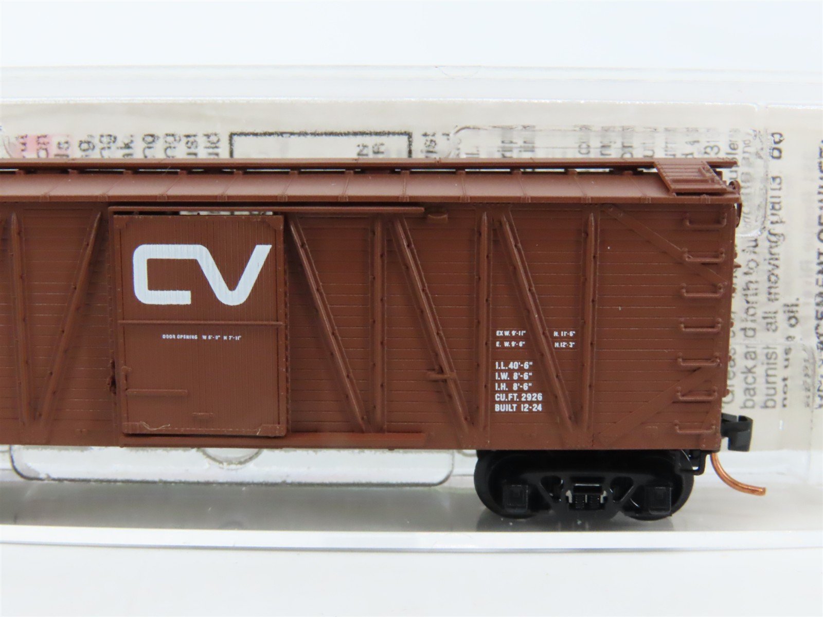 N Scale Micro-Trains MTL 28160 CV Central Vermont 40' Wood Box Car #40014