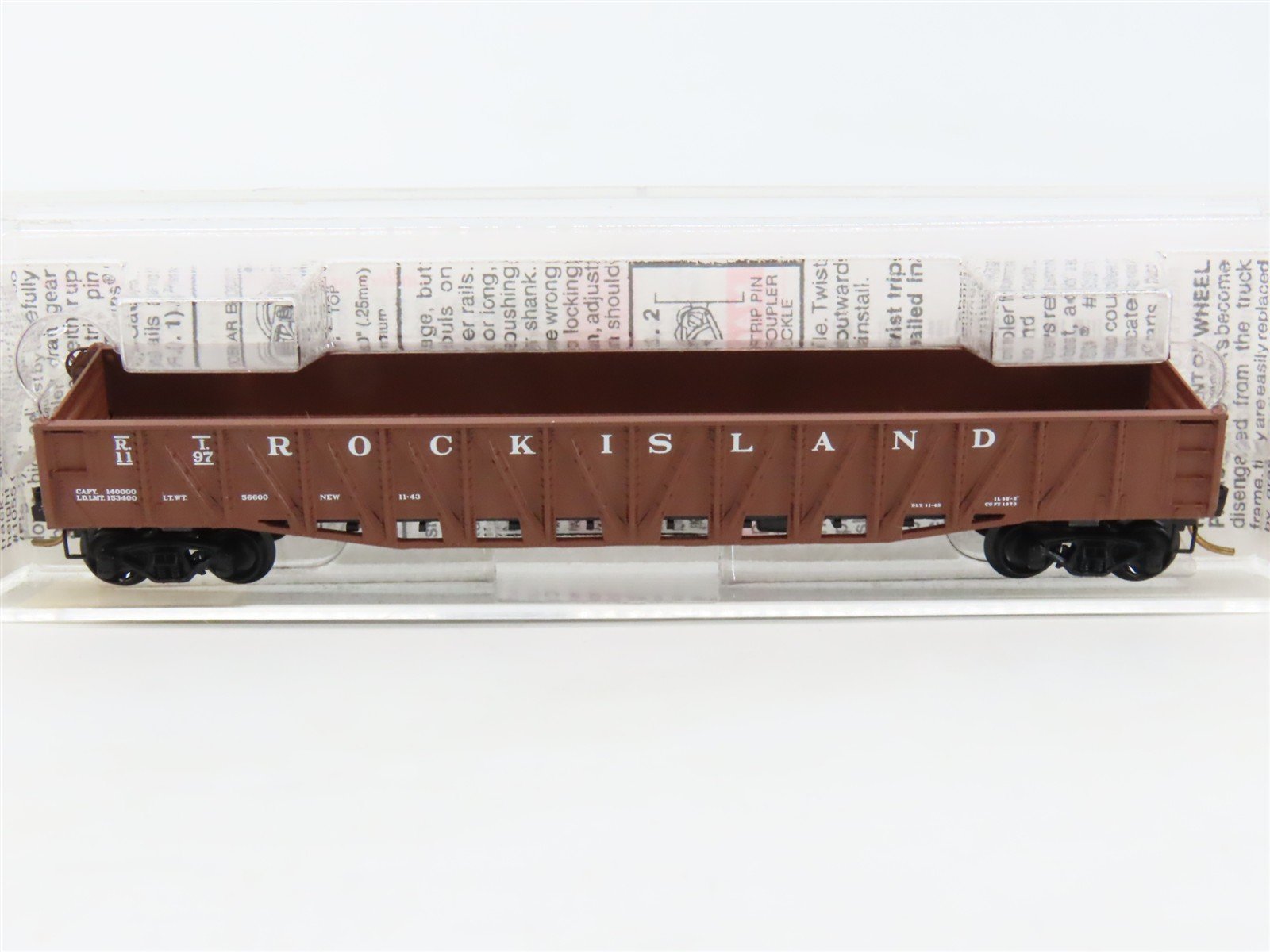 N Micro-Trains MTL 62040 RI Rock Island 50' Drop-End Composite Gondola #1197