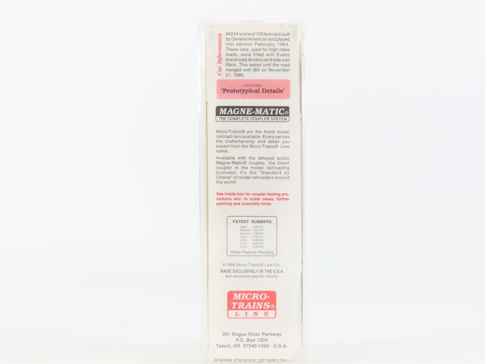 N Scale Micro-Trains MTL 32060 SLSF Frisco 50' Plug Door Box Car #6244