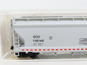 N Micro-Trains MTL 94140 SOO Line/Canadian Pacific 3-Bay Covered Hopper #119145