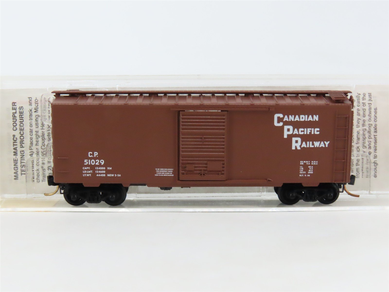 N Micro-Trains MTL 20436/1 CP Canadian Pacific 40' Single Door Box Car #51029