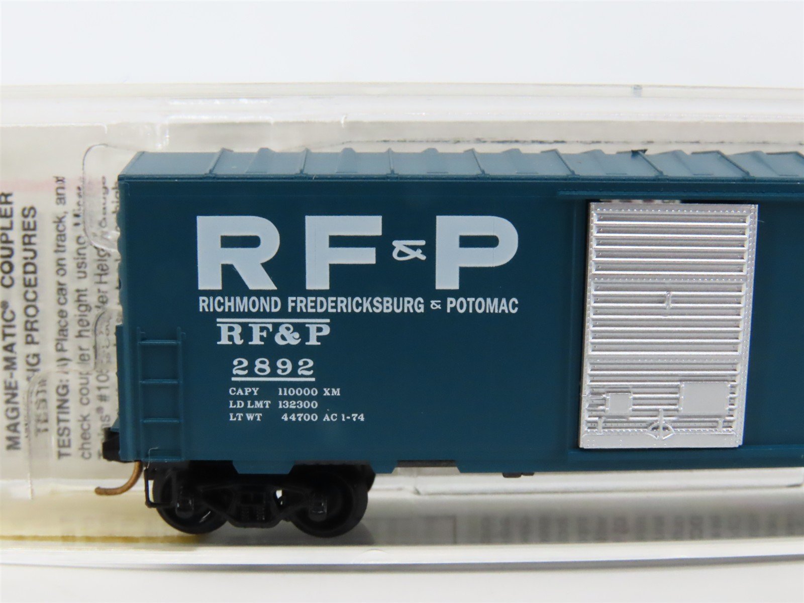 N Scale Micro-Trains MTL 24290 RF&P 40' Single Door Steel Box Car #2892