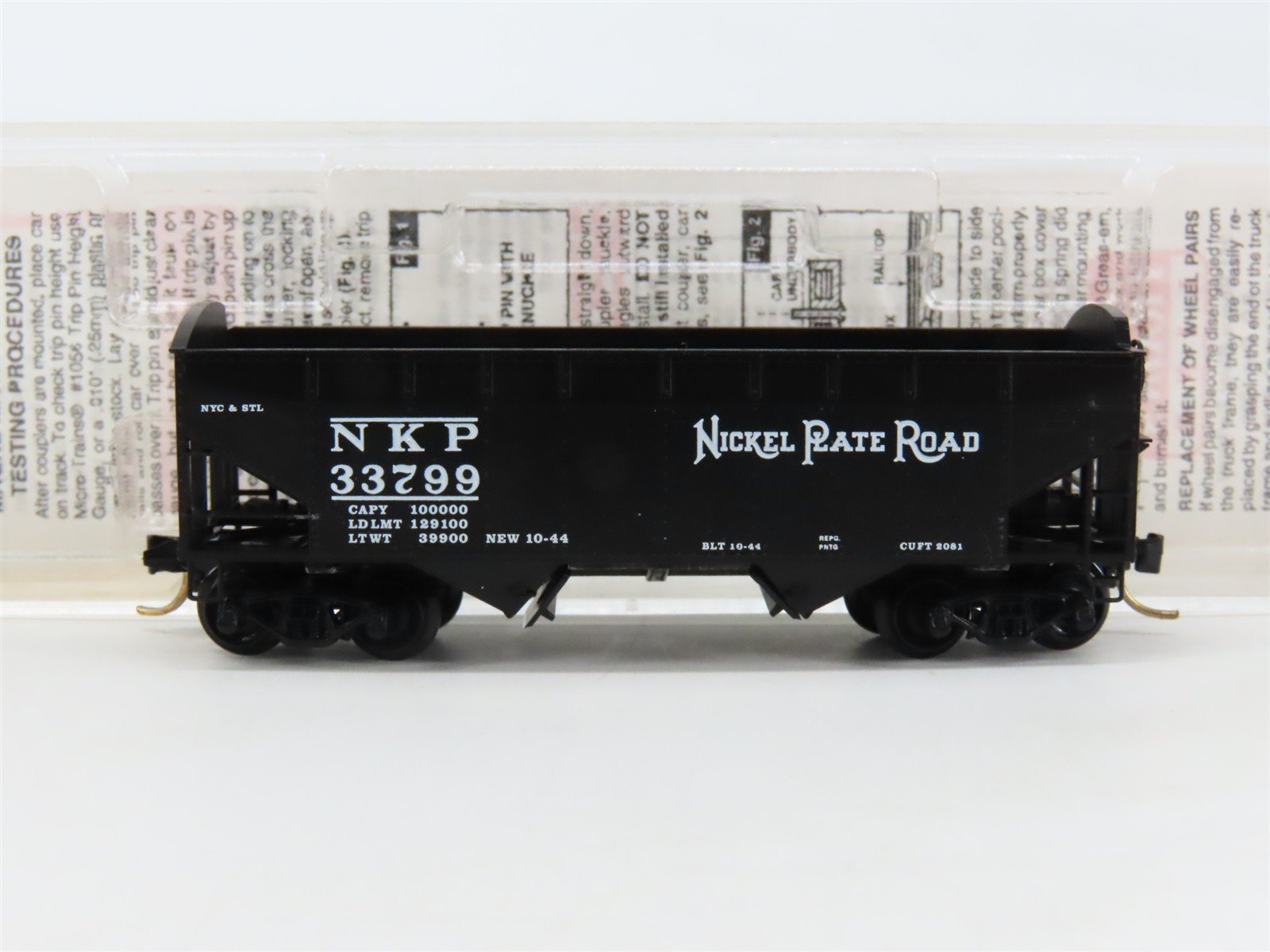 N Micro-Trains MTL 86020 NKP Nickel Plate Road 2-Bay Notch/Arch End Hopper 33799