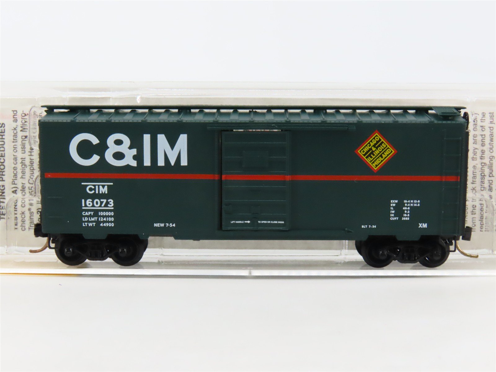 N Micro-Trains MTL 20476 C&IM Chicago & Illinois Midland 40' Box Car #16073