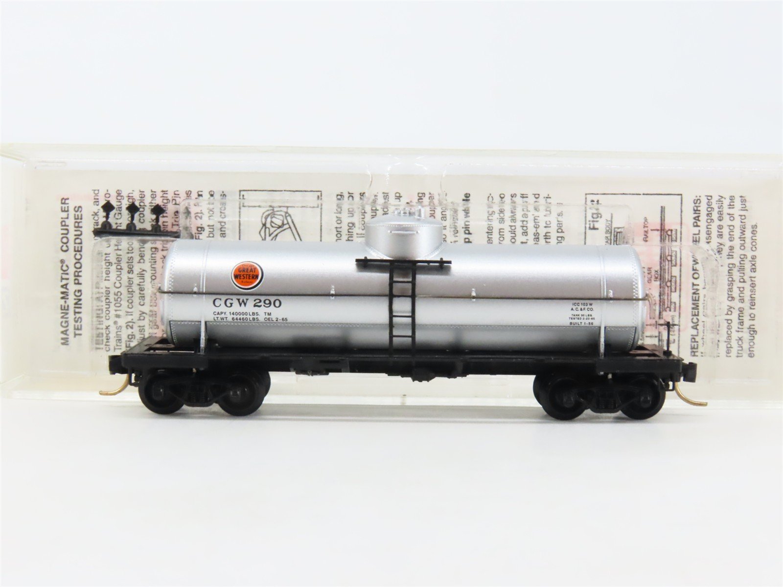 N Micro-Trains MTL 65400 CGW Chicago Great Western Single Dome Tank Car #290