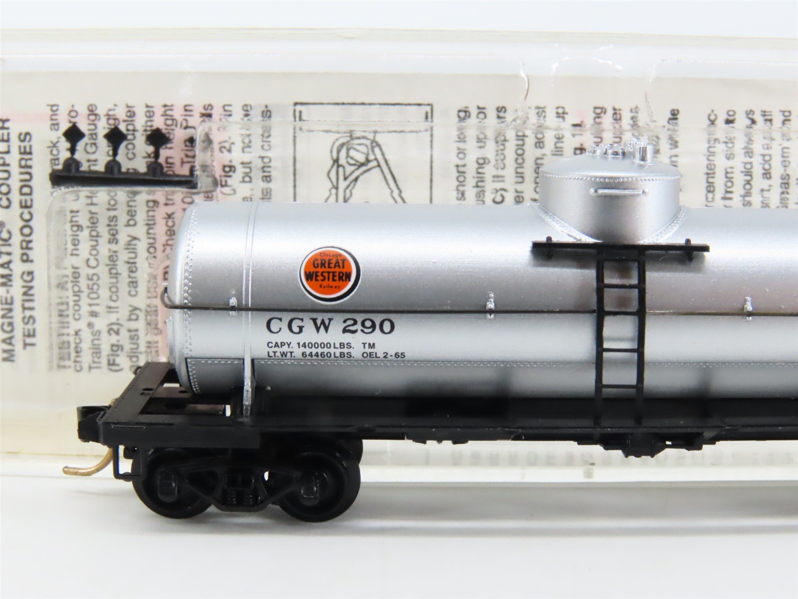 N Micro-Trains MTL 65400 CGW Chicago Great Western Single Dome Tank Car #290