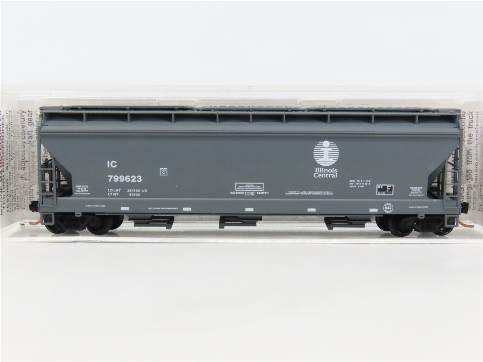 N Micro-Trains MTL 94200 IC Illinois Central 3-Bay ACF Covered Hopper #799623