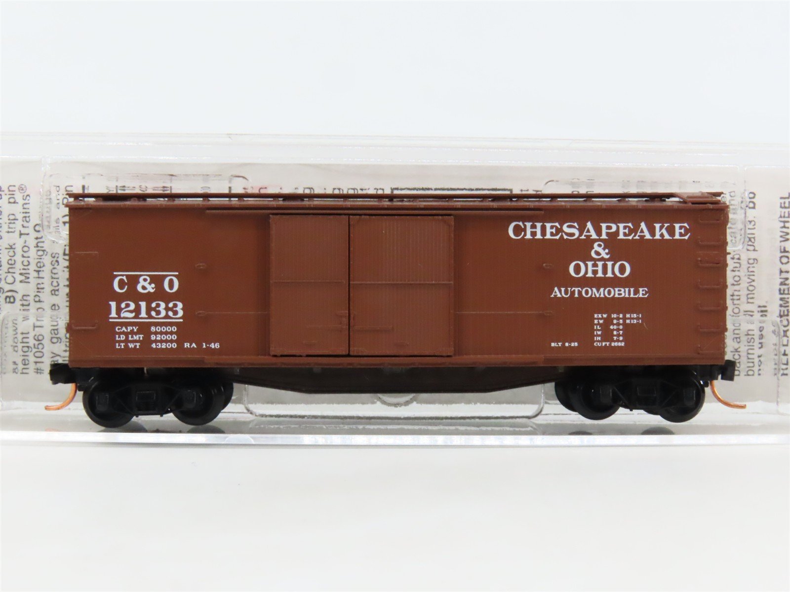 N Scale Micro-Trains MTL 43070 C&O Chesapeake & Ohio 40' Wood Box Car #12133