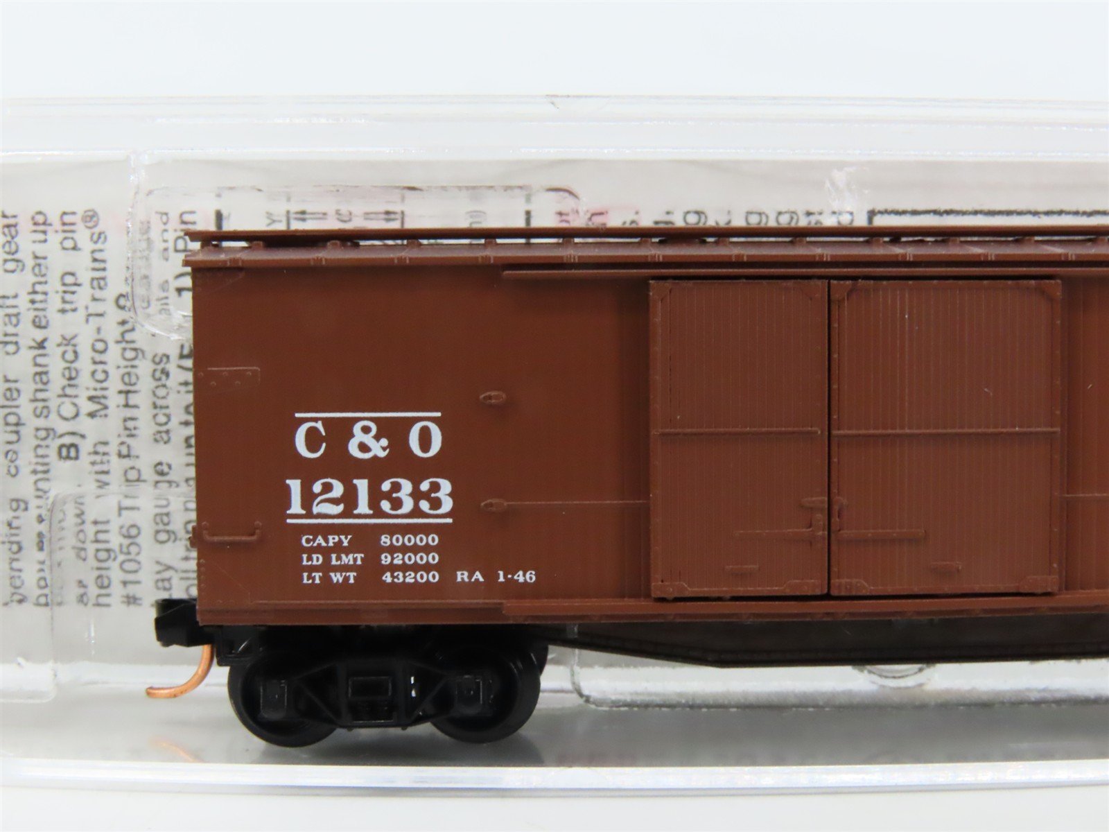 N Scale Micro-Trains MTL 43070 C&O Chesapeake & Ohio 40' Wood Box Car #12133