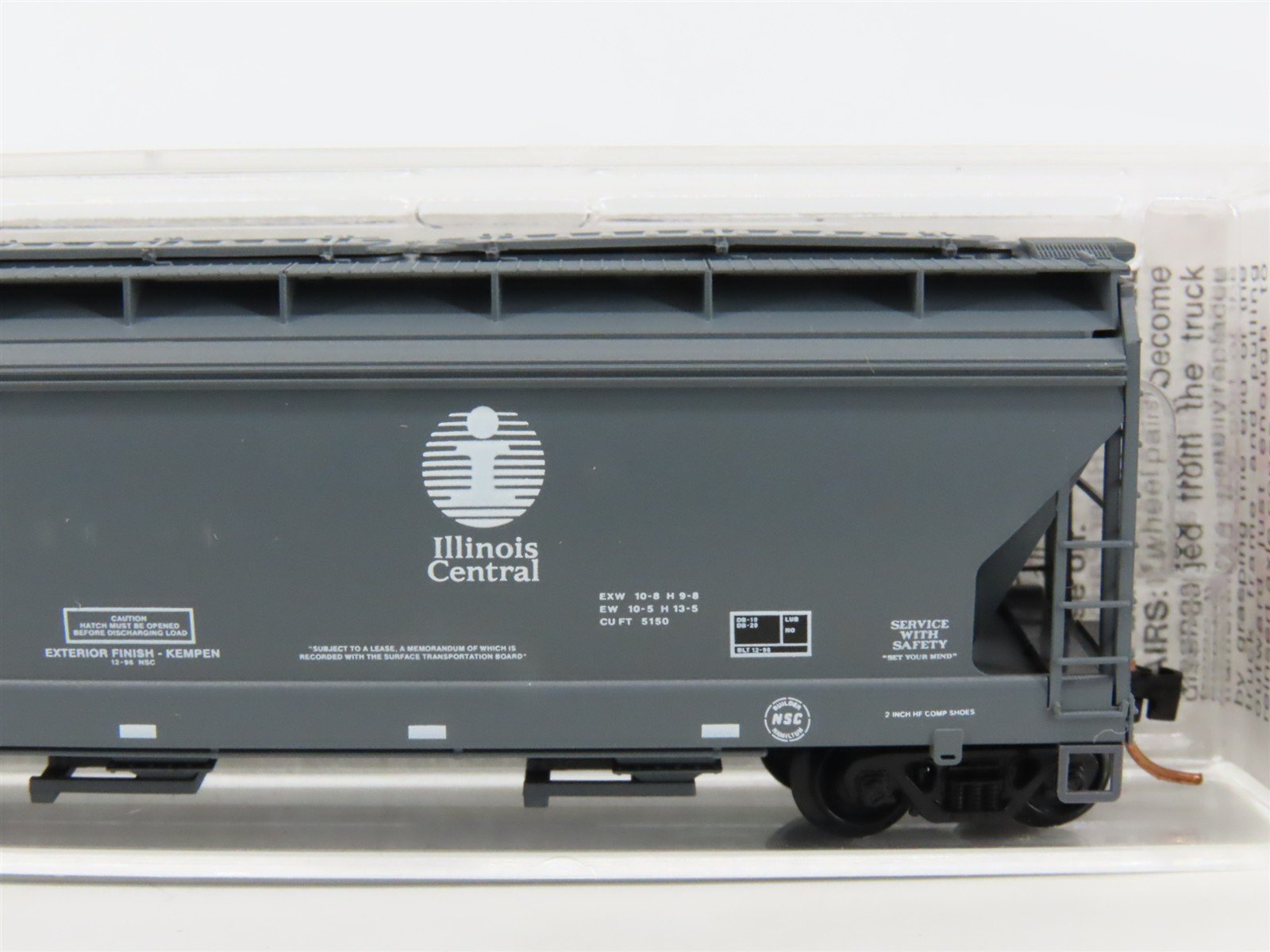 N Micro-Trains MTL 94200 IC Illinois Central 3-Bay ACF Covered Hopper #799623
