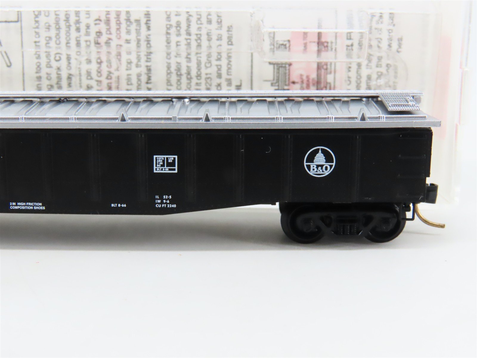 N Scale Micro-Trains MTL 106040 B&O Baltimore & Ohio 50' Covered Gondola #362506