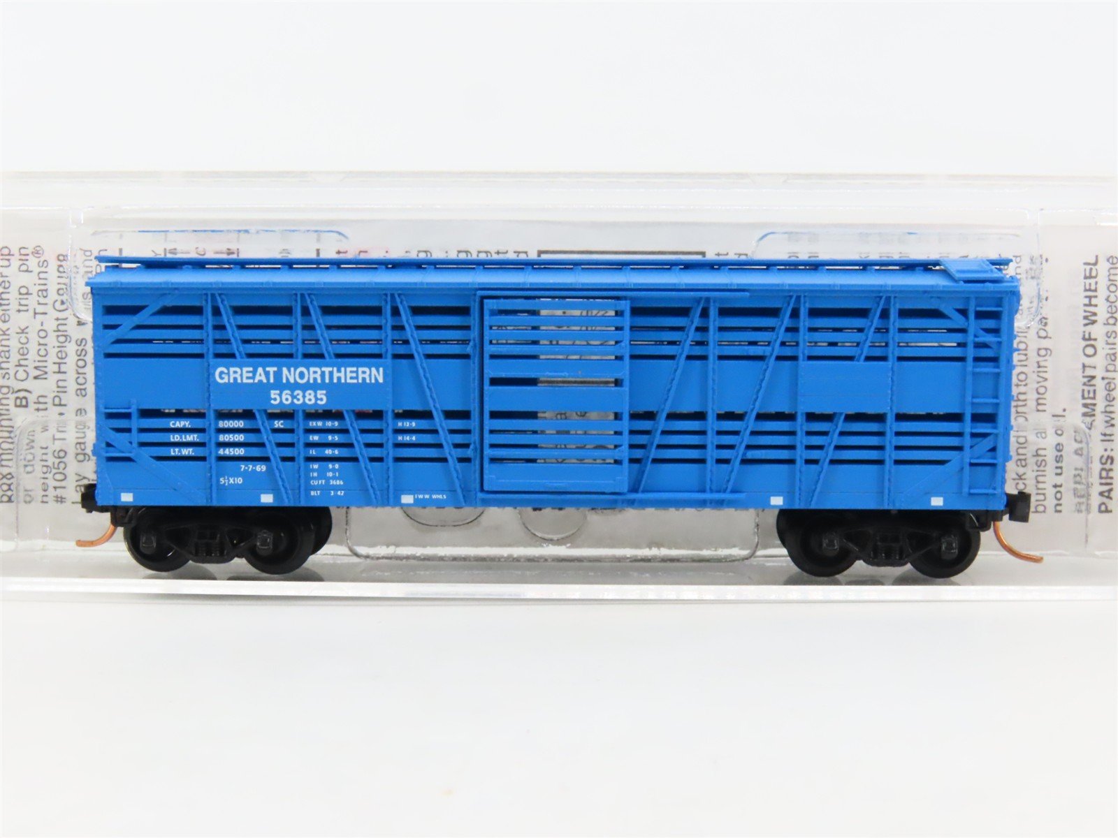 N Micro-Trains MTL 35170 GN Great Northern "Big Sky Blue" 40' Stock Car #56385