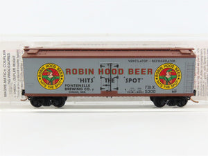 N Scale Micro-Trains MTL FBX Robin Hood Beer 40' Wood Reefer #5300