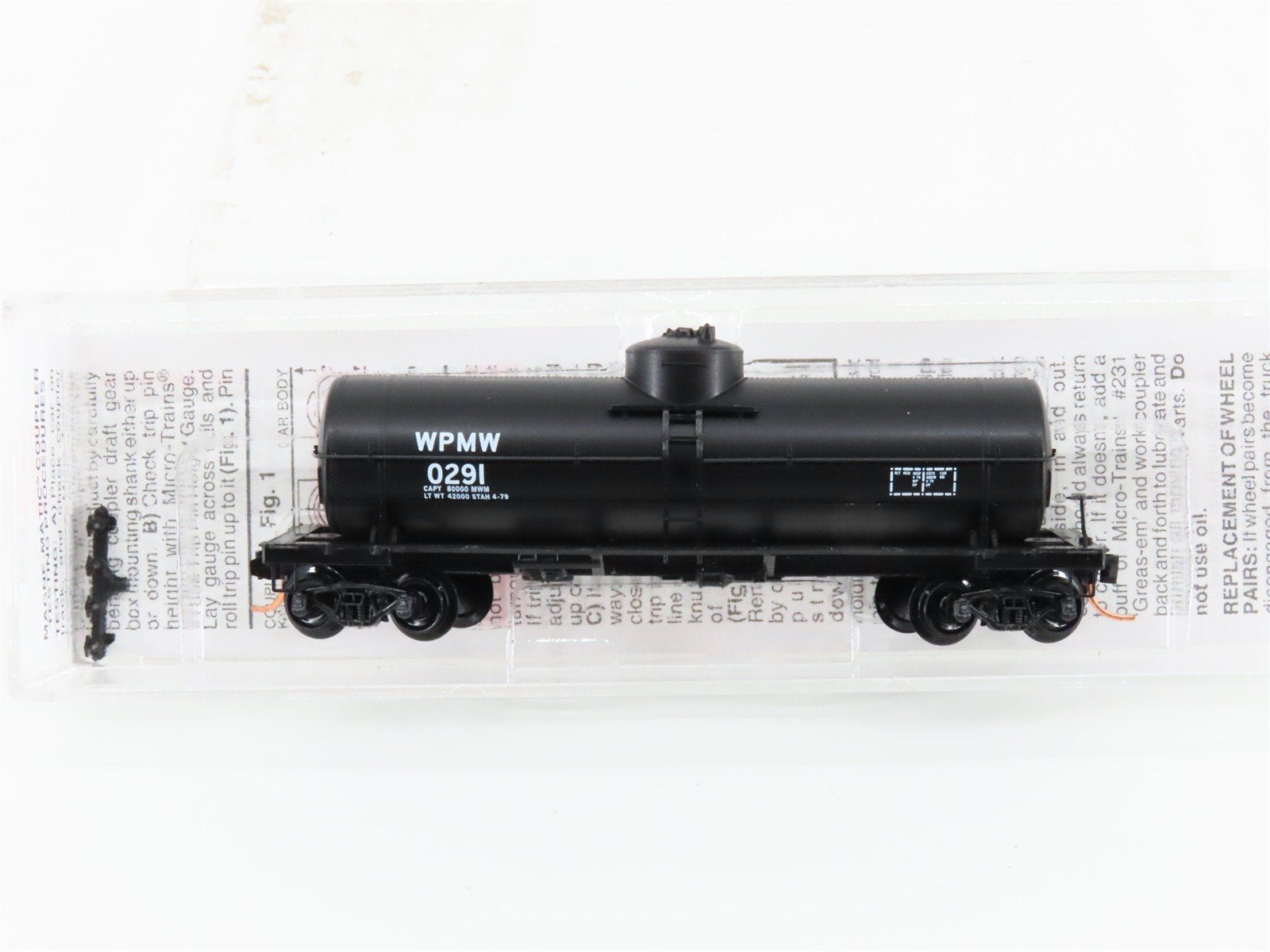 N Micro-Trains MTL 65550 WPMW Western Pacific 39' Single Dome Tankcar #0291