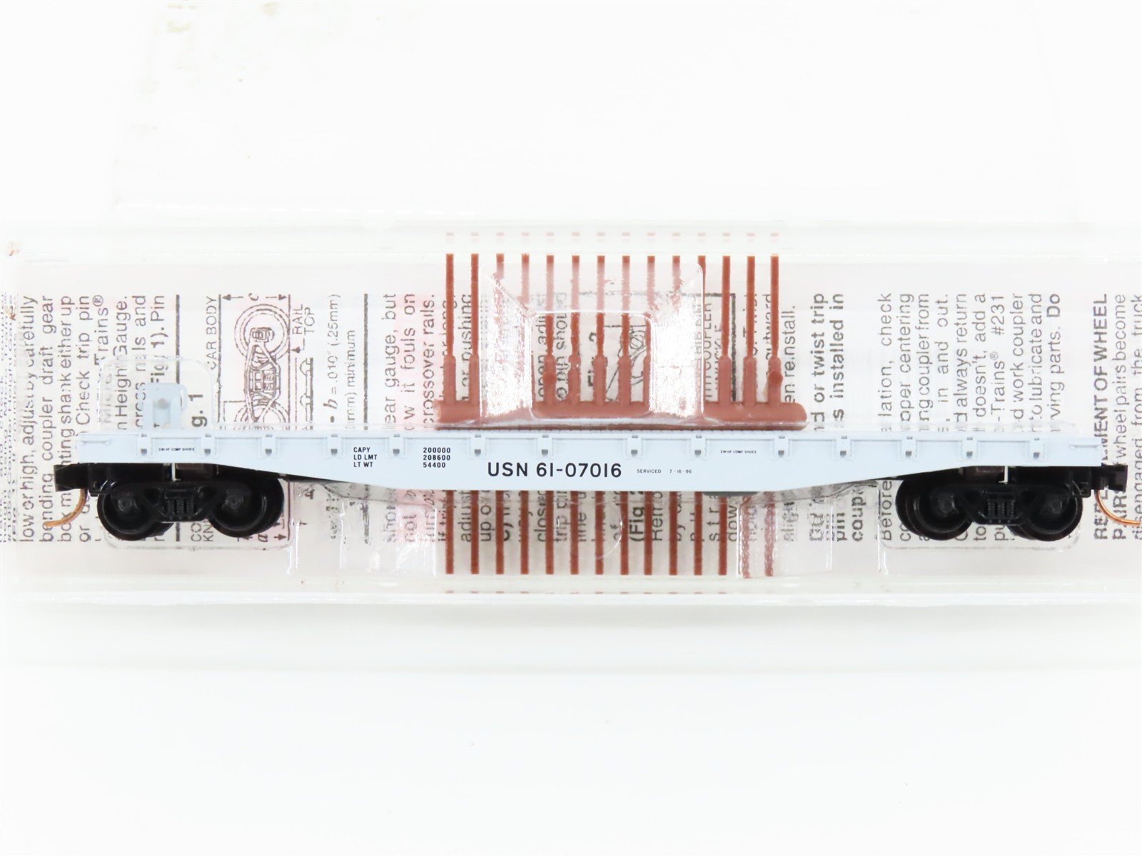 N Scale Micro-Trains MTL 45220 USN United States Navy 50' Flatcar #61-07016