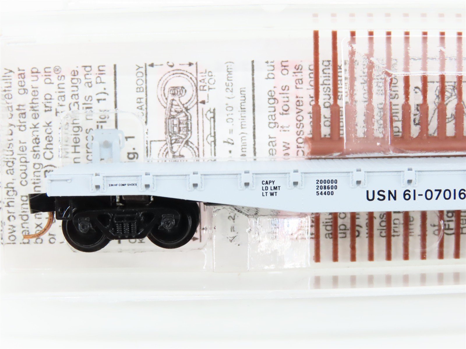 N Scale Micro-Trains MTL 45220 USN United States Navy 50' Flatcar #61-07016