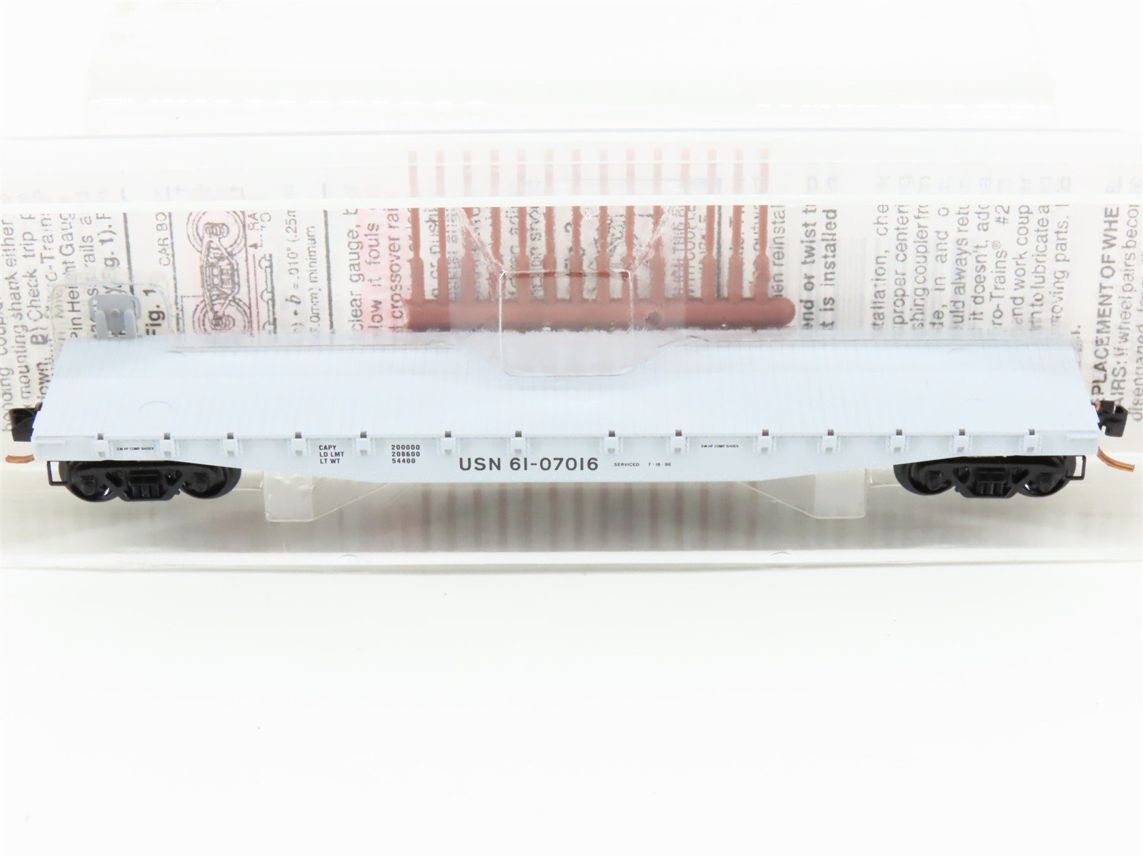 N Scale Micro-Trains MTL 45220 USN United States Navy 50' Flatcar #61-07016
