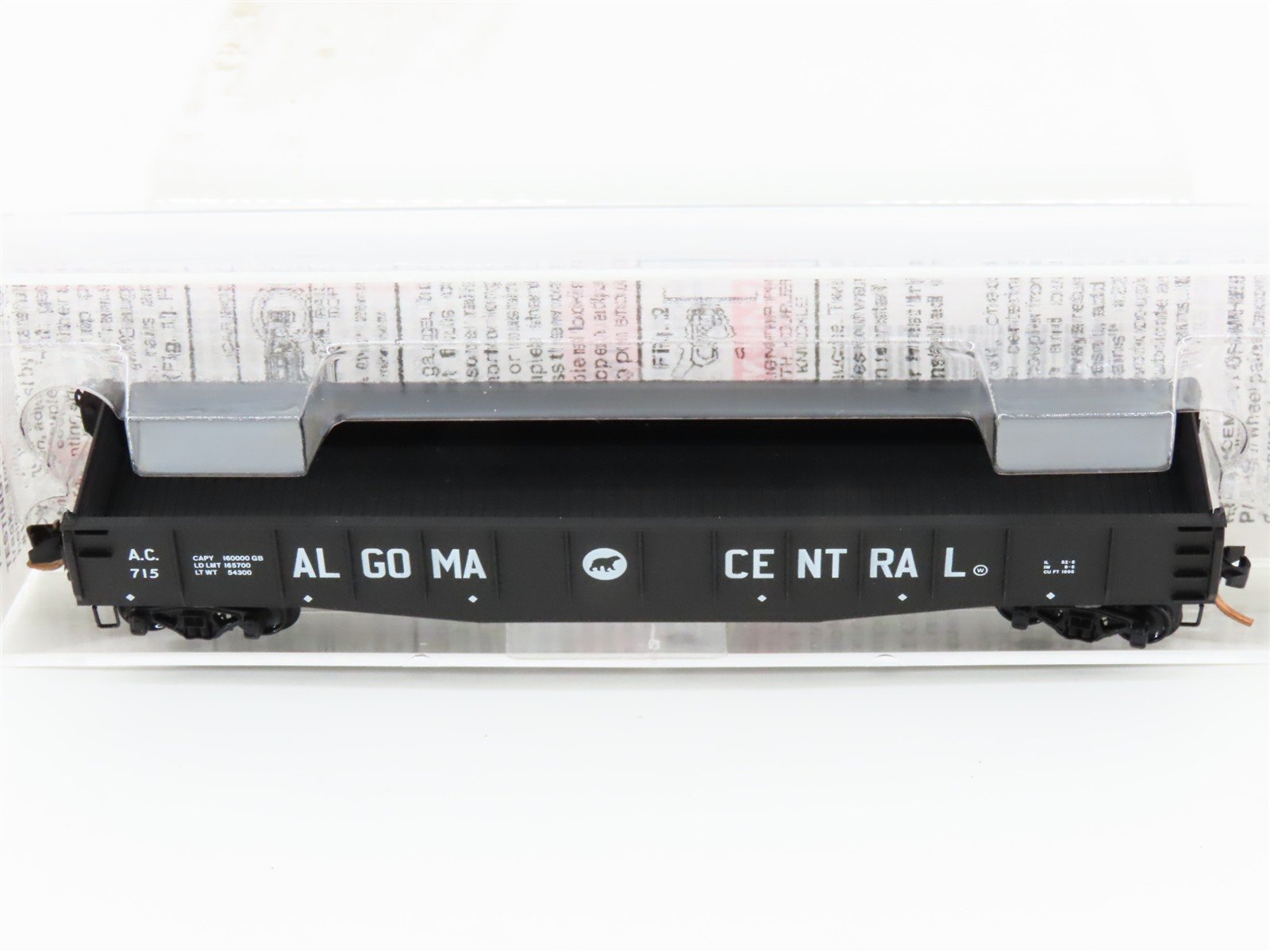 N Scale Micro-Trains MTL 46250 AC Algoma Central 50' Drop End Gondola #715