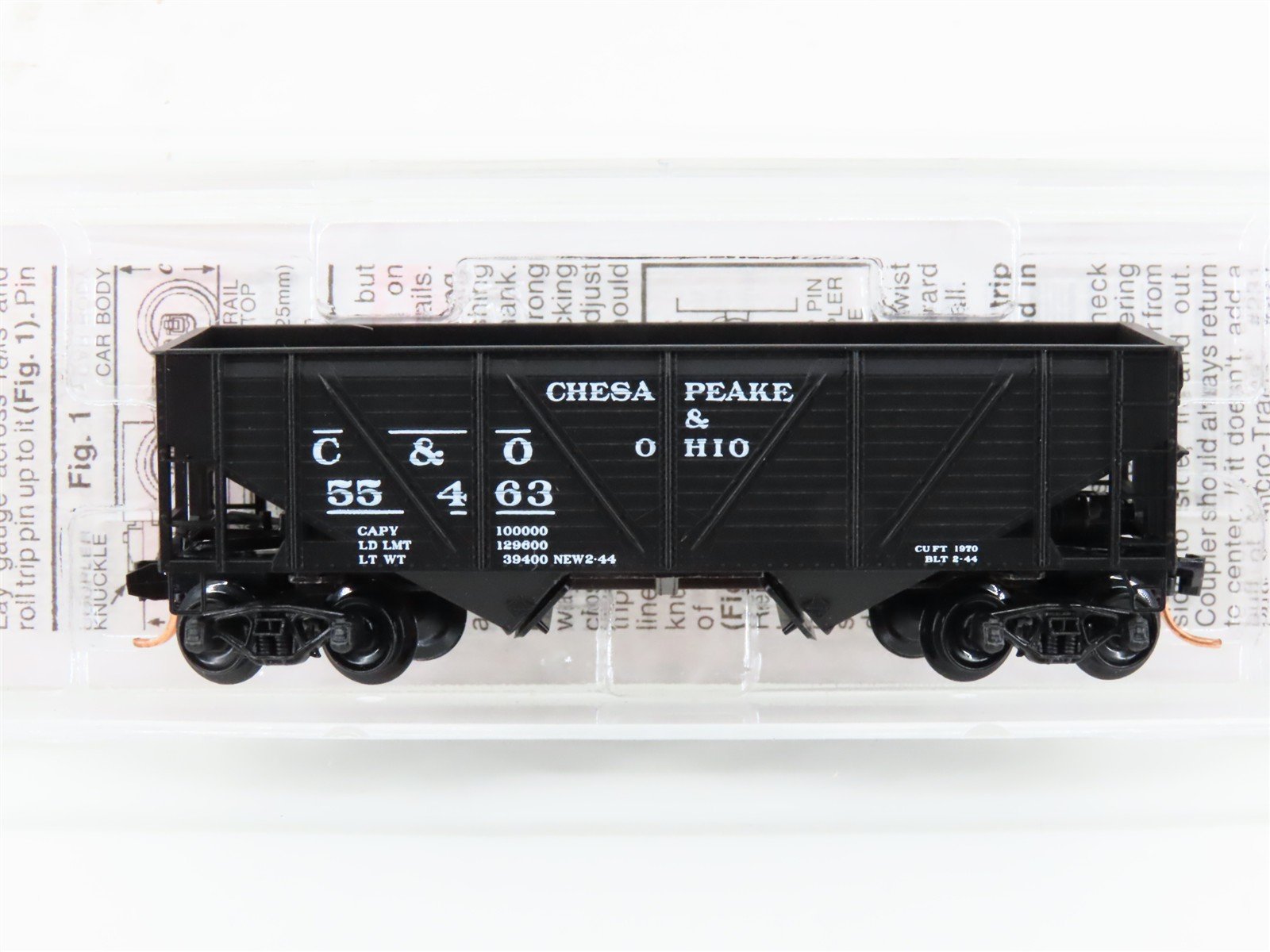 N Scale Micro-Trains MTL 57070 C&O Chesapeake & Ohio 33' Twin Bay Hopper #55463