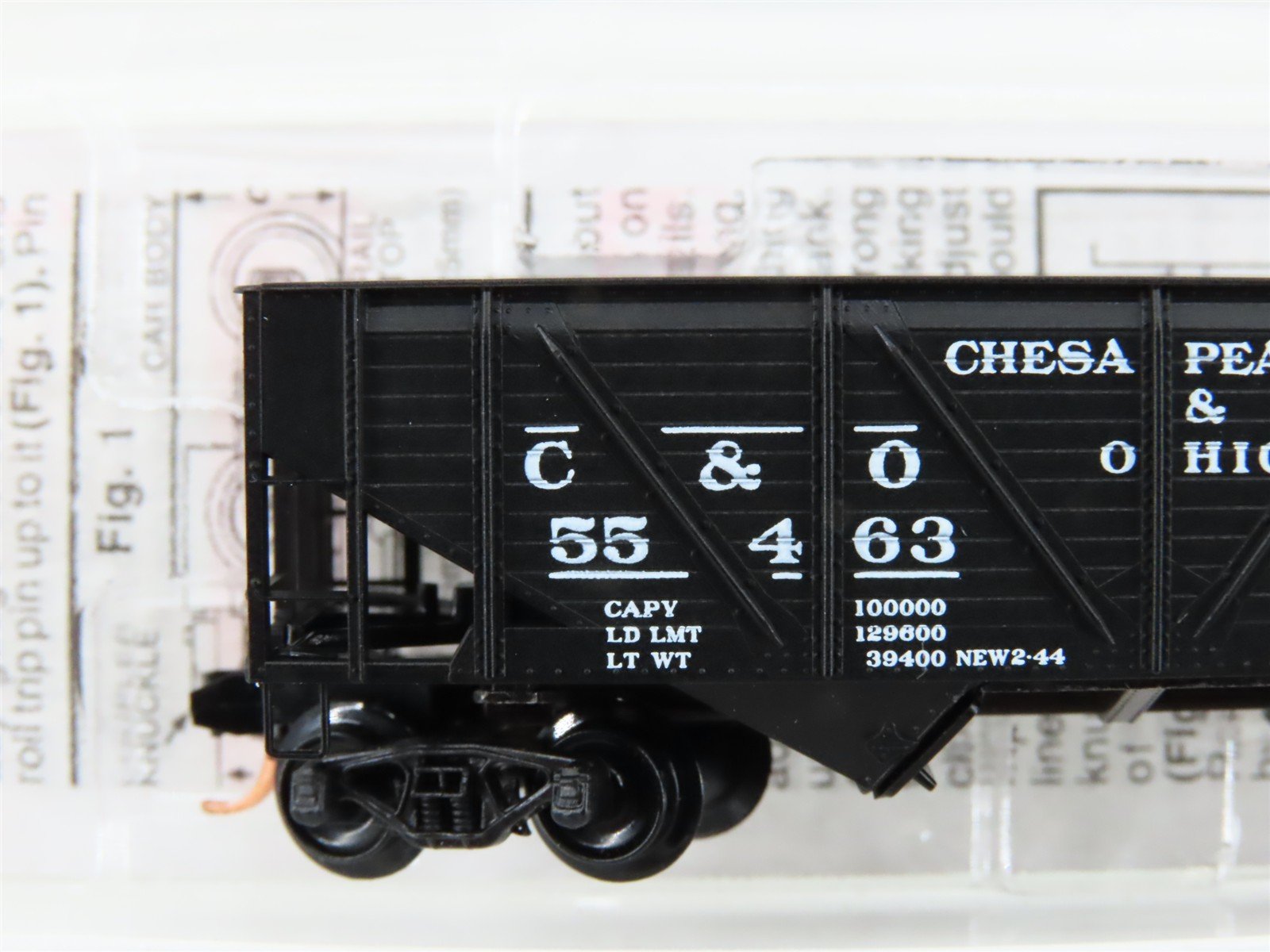 N Scale Micro-Trains MTL 57070 C&O Chesapeake & Ohio 33' Twin Bay Hopper #55463