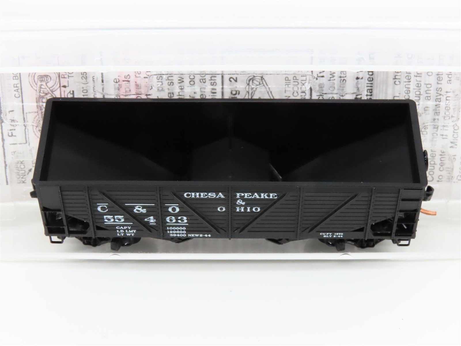 N Scale Micro-Trains MTL 57070 C&O Chesapeake & Ohio 33' Twin Bay Hopper #55463