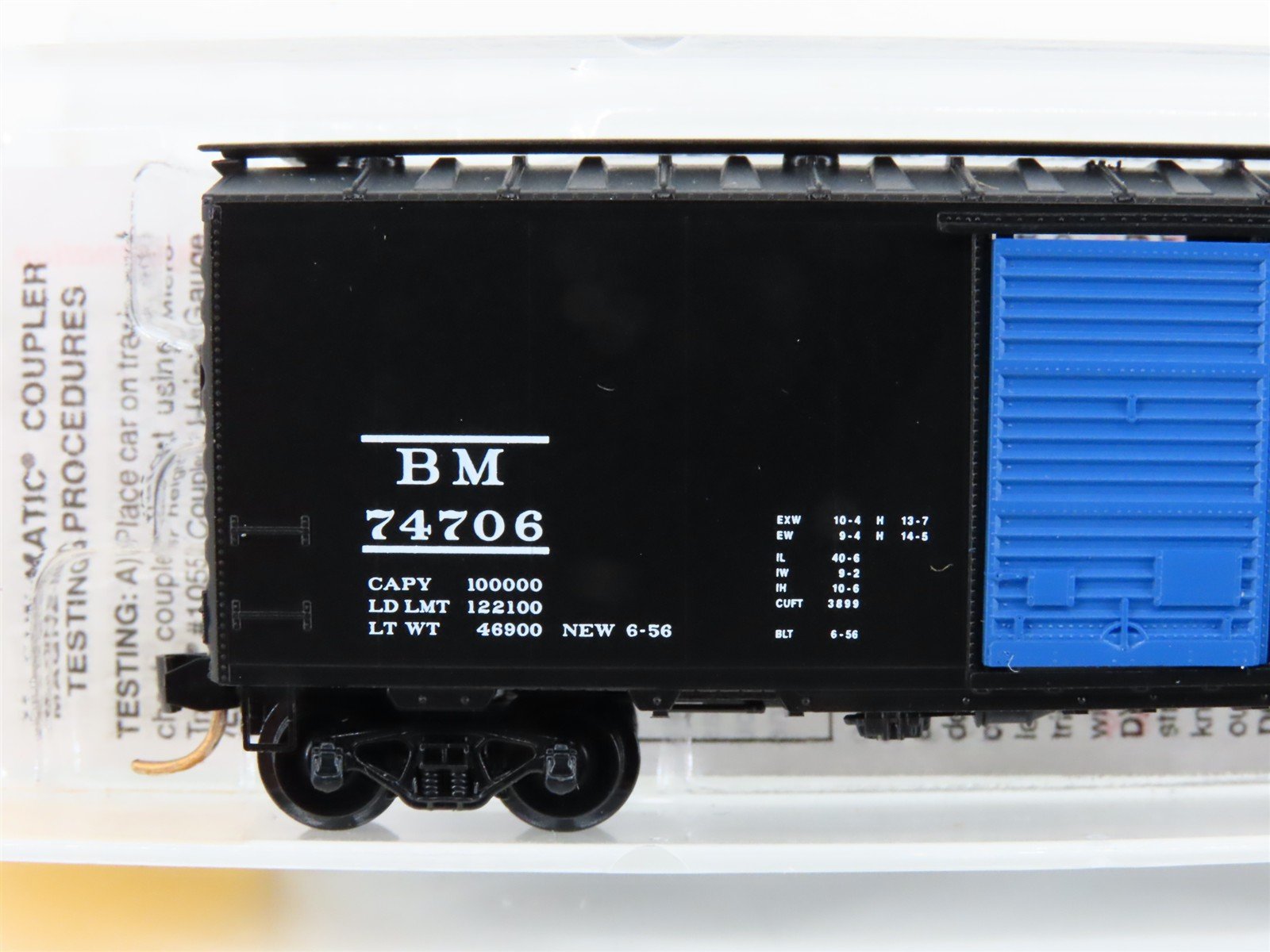 N Scale Micro-Trains MTL 20400 B&M Boston & Maine 40' Standard Boxcar #74706