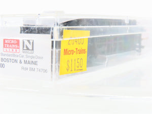 N Scale Micro-Trains MTL 20400 B&M Boston & Maine 40' Standard Boxcar #74706