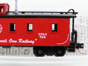 N Scale Micro-Trains MTL 51060 SP&S Railway 34' Wood Sheathed Caboose #724