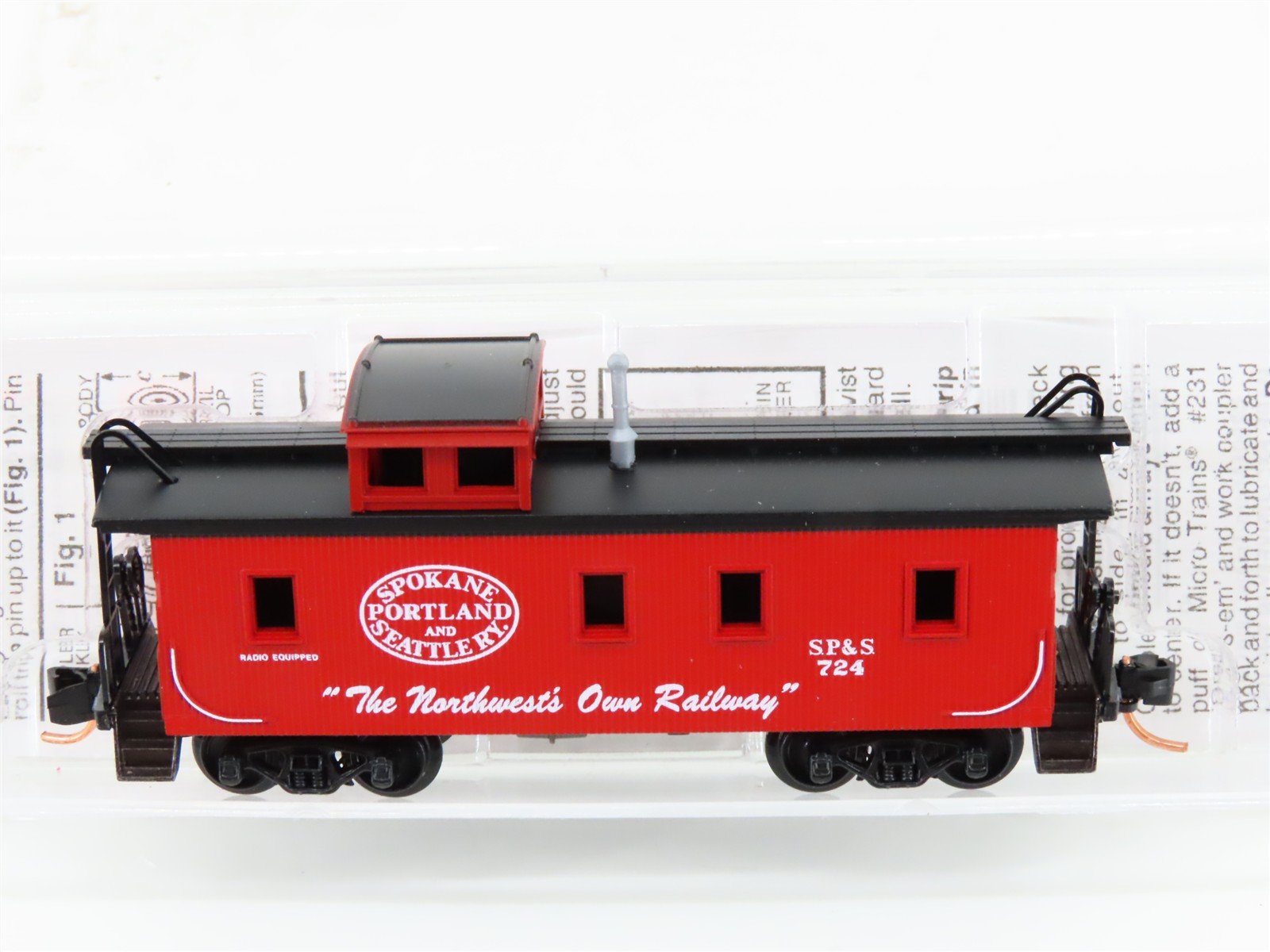 N Scale Micro-Trains MTL 51060 SP&S Railway 34' Wood Sheathed Caboose #724