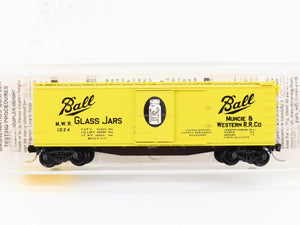 N Scale Micro-Trains MTL 42030 MWR Muncie & Western Ball Glass 40' Boxcar #1024