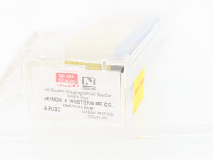 N Scale Micro-Trains MTL 42030 MWR Muncie & Western Ball Glass 40' Boxcar #1024