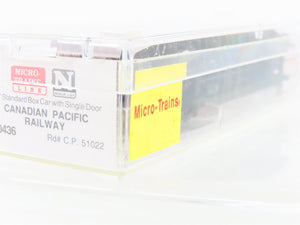 N Scale Micro-Trains MTL 20436 CP Canadian Pacific 40' Standard Boxcar #51022