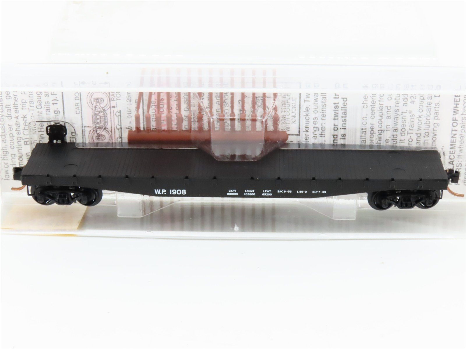 N Scale Micro-Trains MTL 45230 WP Western Pacific 50' Flatcar #1908