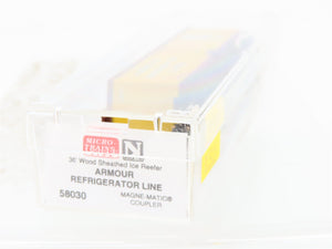N Scale Micro-Trains MTL 58030 Armour Refrigerator Line 36' Wood Reefer #7306