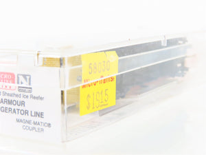 N Scale Micro-Trains MTL 58030 Armour Refrigerator Line 36' Wood Reefer #7306