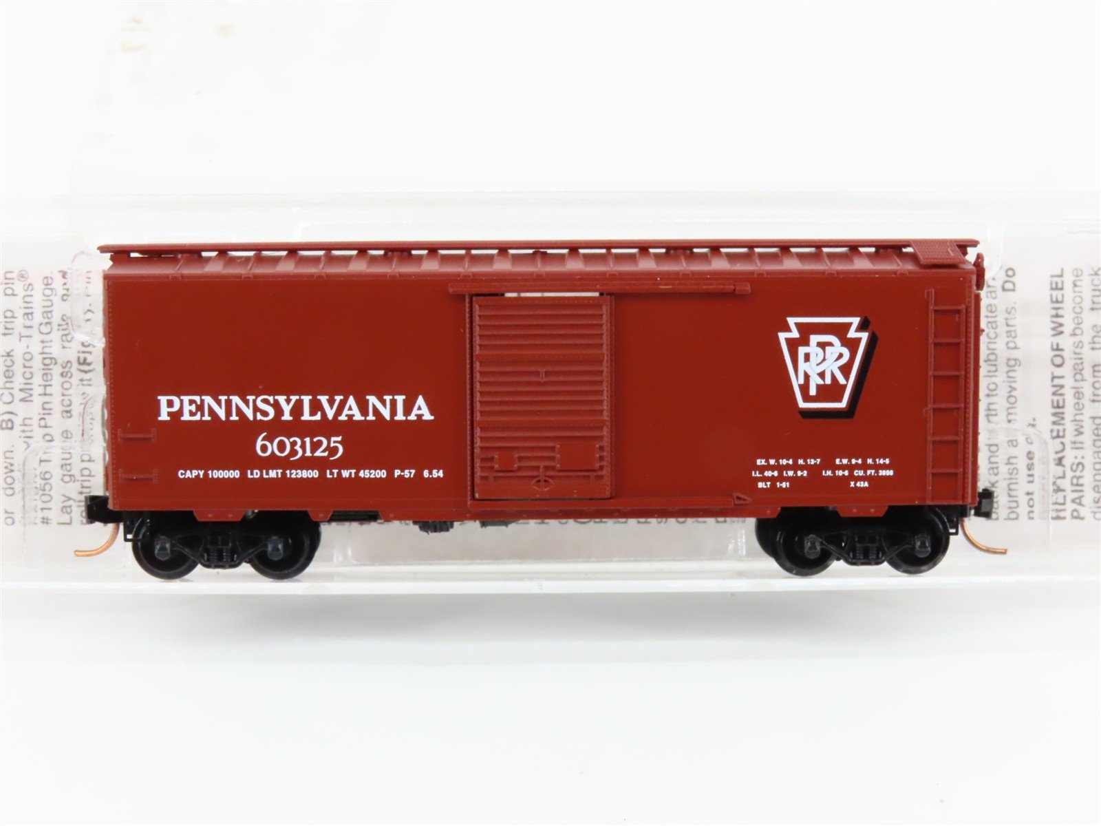 N Scale Micro-Trains MTL 20780 PRR Pennsylvania 40' Boxcar #603125