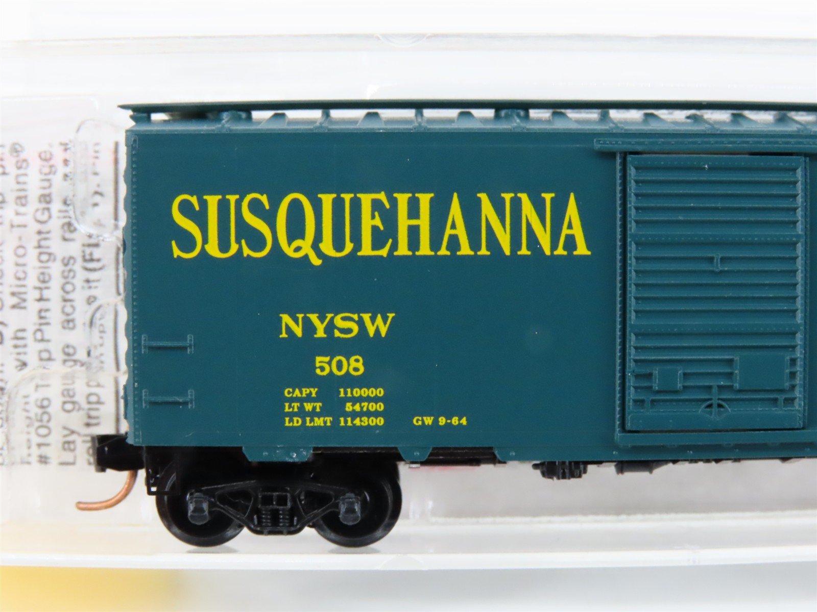 N Scale Micro-Trains MTL 20670 NYSW Susquehanna 40' Boxcar #508