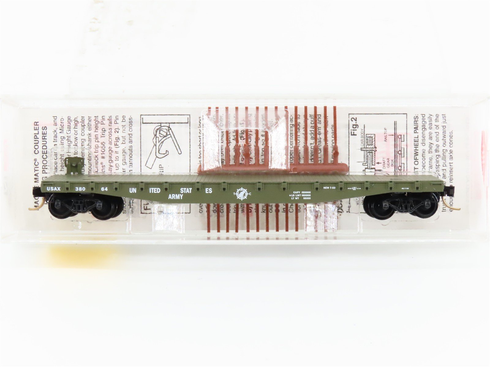 N Scale Micro-Trains MTL 45180 USAX US Army 50' Flatcar #38064